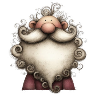Whimsical Holiday Santa Cutout