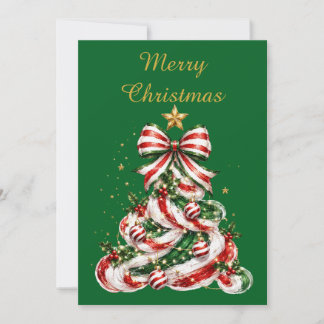 Whimsical Holiday Watercolor Winter Wonderland  Card