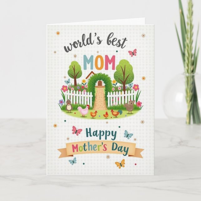 Whimsical Home Mothers Day Card (Front)