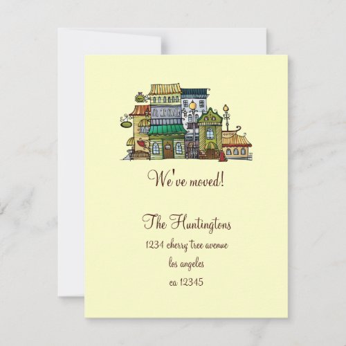 Whimsical Home Moving Announcement