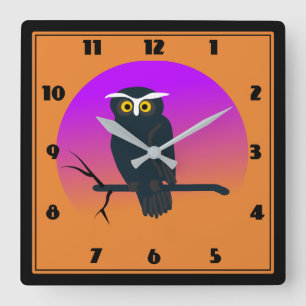 Whimsical Hoot Owl Clock