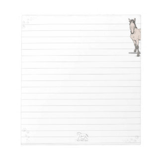 Whimsical horse lover equestrian gift Welcome Notepad