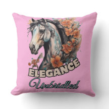 Whimsical Horse Tattoo with Vibrant Floral Touch