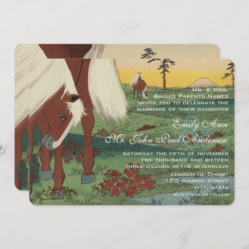 Whimsical Horse Wedding Invitations