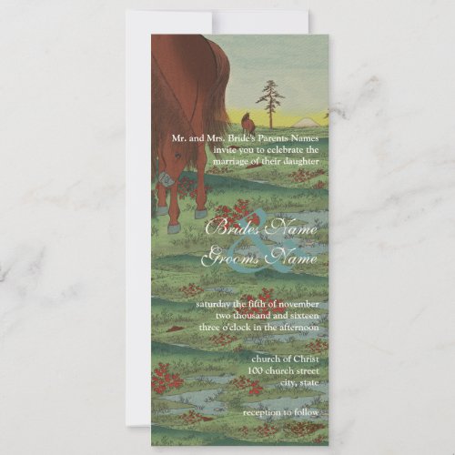 Whimsical Horse Wedding Invitations