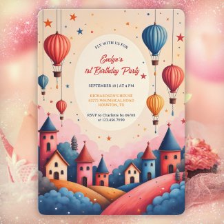 Whimsical Hot Air Balloon 1st Birthday Party