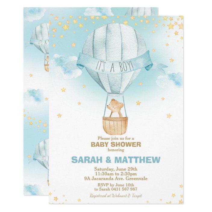 whimsical hot air balloon baby shower