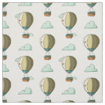 Whimsical Hot Air Balloon Cartoon Nursery  Fabric