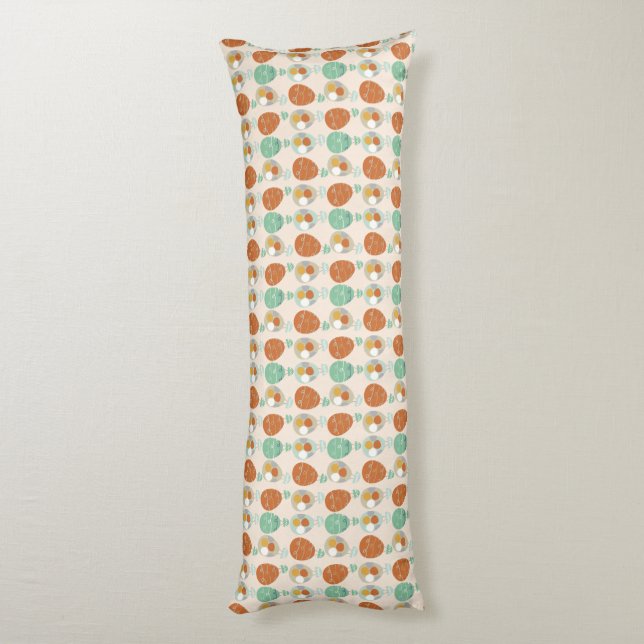 Whimsical Hot Air Balloons Body Pillow (Back (Vertical))