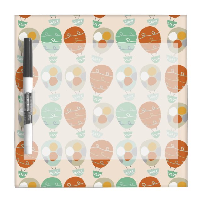 Whimsical Hot Air Balloons Dry Erase Board (Front)