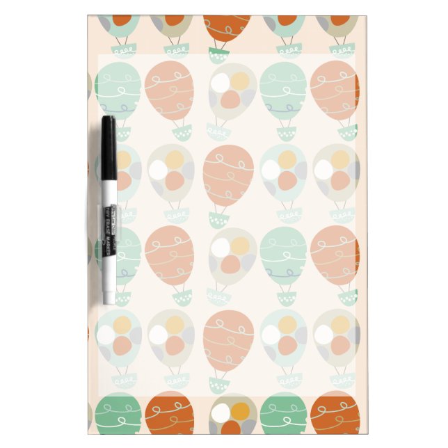 Whimsical Hot Air Balloons Dry-Erase Board (Front)