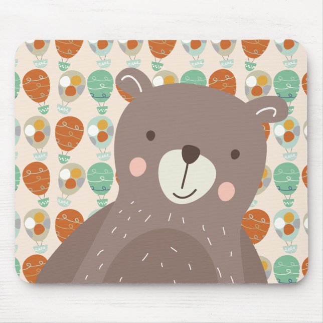 Whimsical Hot Air Balloons Mouse Pad (Front)