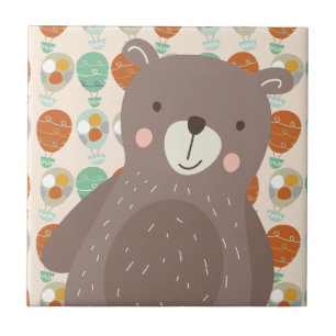 Whimsical Hot Air Balloons Tile