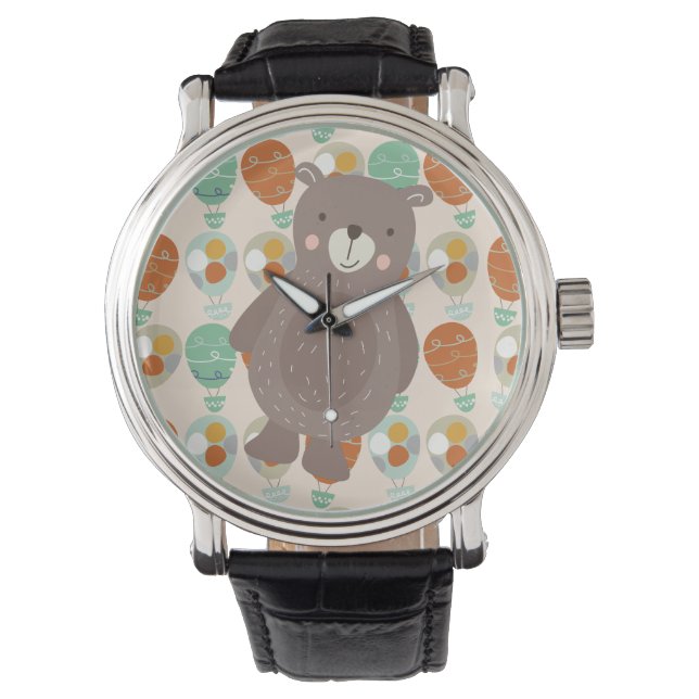 Whimsical Hot Air Balloons Watch (Front)