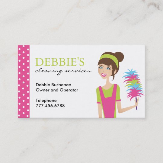 Whimsical House Cleaning Services Business Cards | Zazzle.com