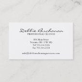 Whimsical House Cleaning Services Business Cards (Back)