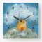 Whimsical House Snowstorm Tree Folk Art Painting
