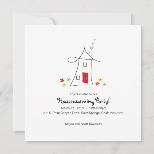 Whimsical Housewarming Party Custom Invitation