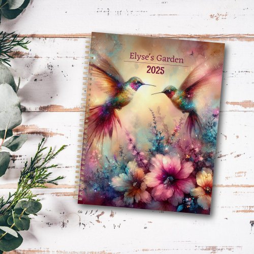 Whimsical Hummingbird Flower Garden  Planner