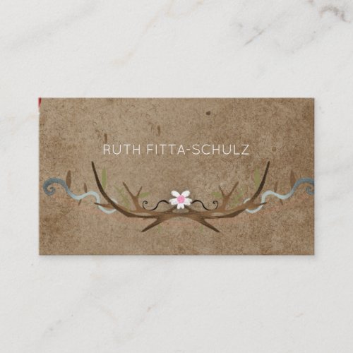 Whimsical Illustration Birds Business Card