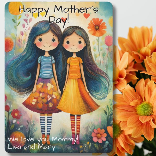 Whimsical illustration of two girls Mother’s Day (Creator Uploaded)