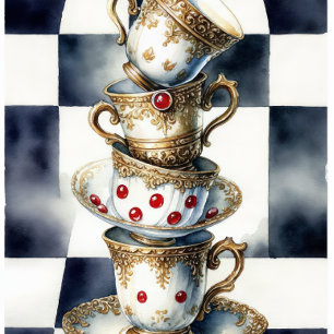 whimsical imaginary world of a cat - Wonderland - Wrapping Paper Sheets
