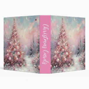 Whimsical Impressionistic Christmas Tree 3 Ring Binder