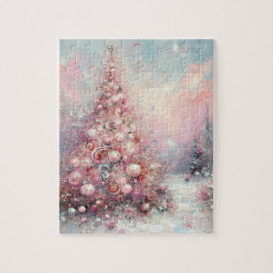 Whimsical Impressionistic Christmas Tree Jigsaw Puzzle