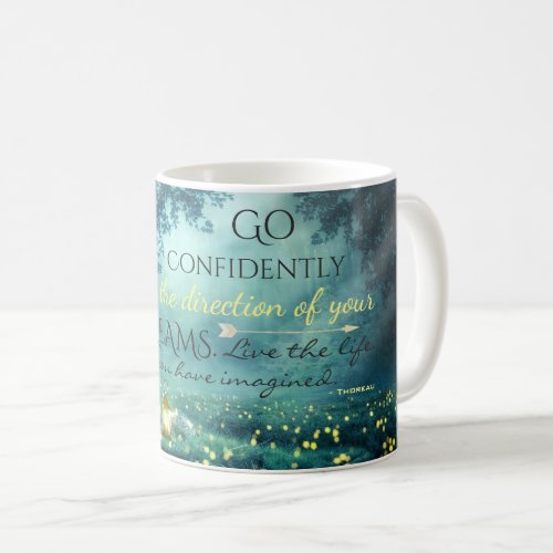 Whimsical Inspiring Dreams Quote Coffee Mug