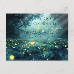 Whimsical Inspiring Dreams Quote Postcard