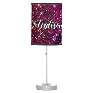 Whimsical iridescent pink Glitter monogram