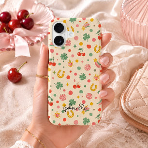 Whimsical Irregular Polka Dots with Lucky Icons iPhone 17 Case
