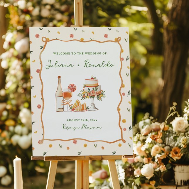 Whimsical Italian Citrus Wedding Foam Board (Creator Uploaded)