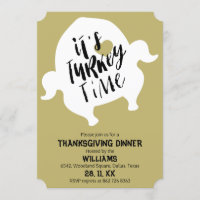 Whimsical Its Turkey Time Thanksgiving Dinner