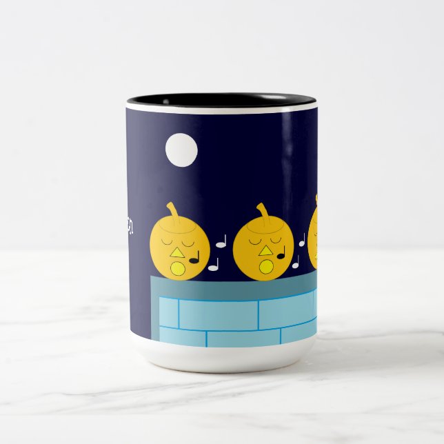 Whimsical Jack-o'-Lanterns: Two-Tone Coffee Mug (Center)