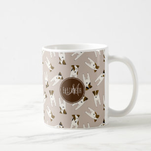 Whimsical Jack Russell Terriers pattern ANY color Coffee Mug