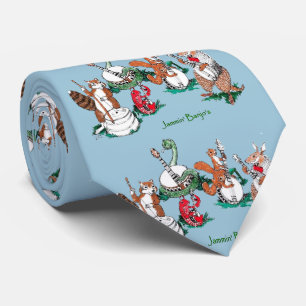 Whimsical Jammin Banjos Musical Tie