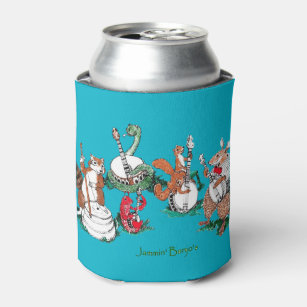 Whimsical Jammin' Banjo's Wildlife Musical Can Cooler