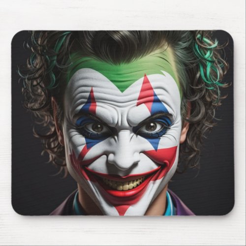 Whimsical Joker Oversized Smile Mouse Pad