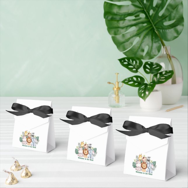 Whimsical Jungle Safari Animal Birthday Favor Boxes (Multiple)