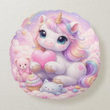 Whimsical Kawaii Unicorn & Friends Pastel Cloud