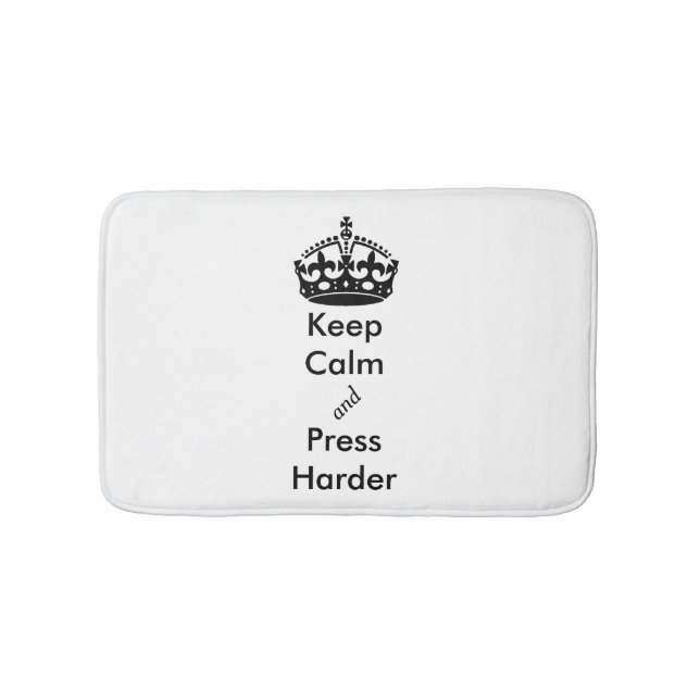 Whimsical Keep Calm Toilet Mat (Front)