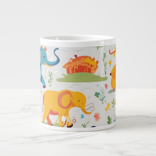Whimsical Kids Animal Printed Specialty Mug Giant Coffee Mug