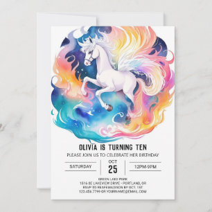 Whimsical Kids' Horse Haven Birthday Invitation