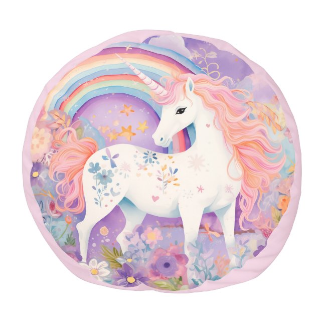 *~* Whimsical  Kids PASTEL AP96 UNICORN Pouf (Top)