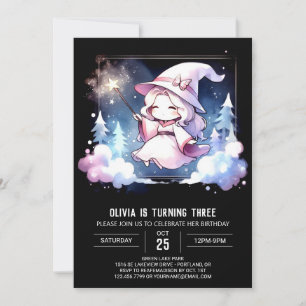 Whimsical Kids Wizard Birthday Invitation