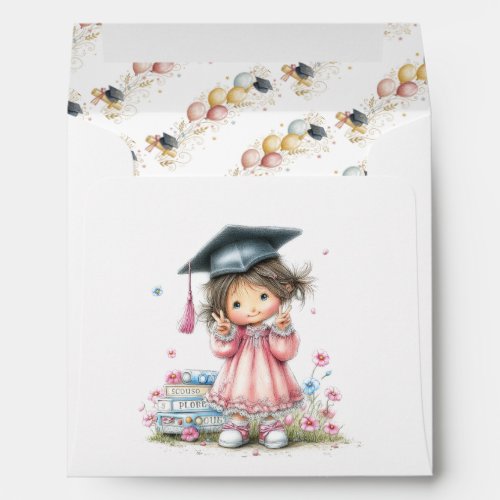 Whimsical Kindergarten Graduation Celebration  Envelope