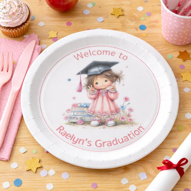 Whimsical Kindergarten Graduation Celebration  Paper Plates (Creator Uploaded)