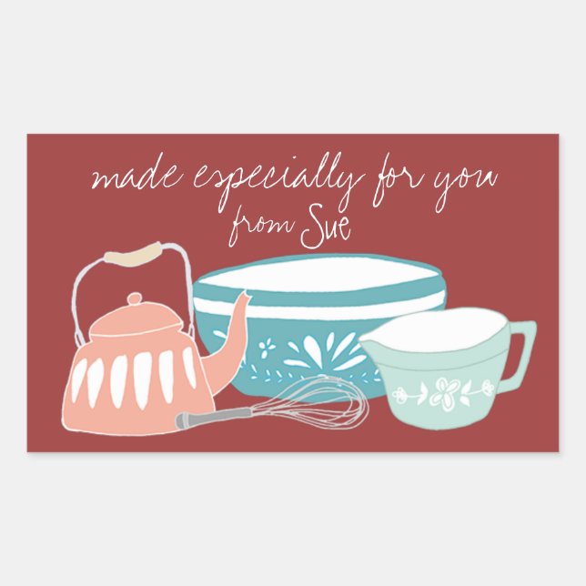 Whimsical Kitchen Gift Stickers (Front)