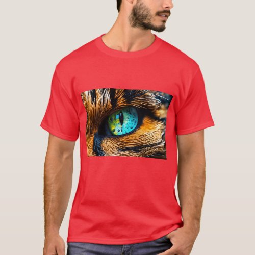 Whimsical Kitten Eye Watercolor Dream T_Shirts